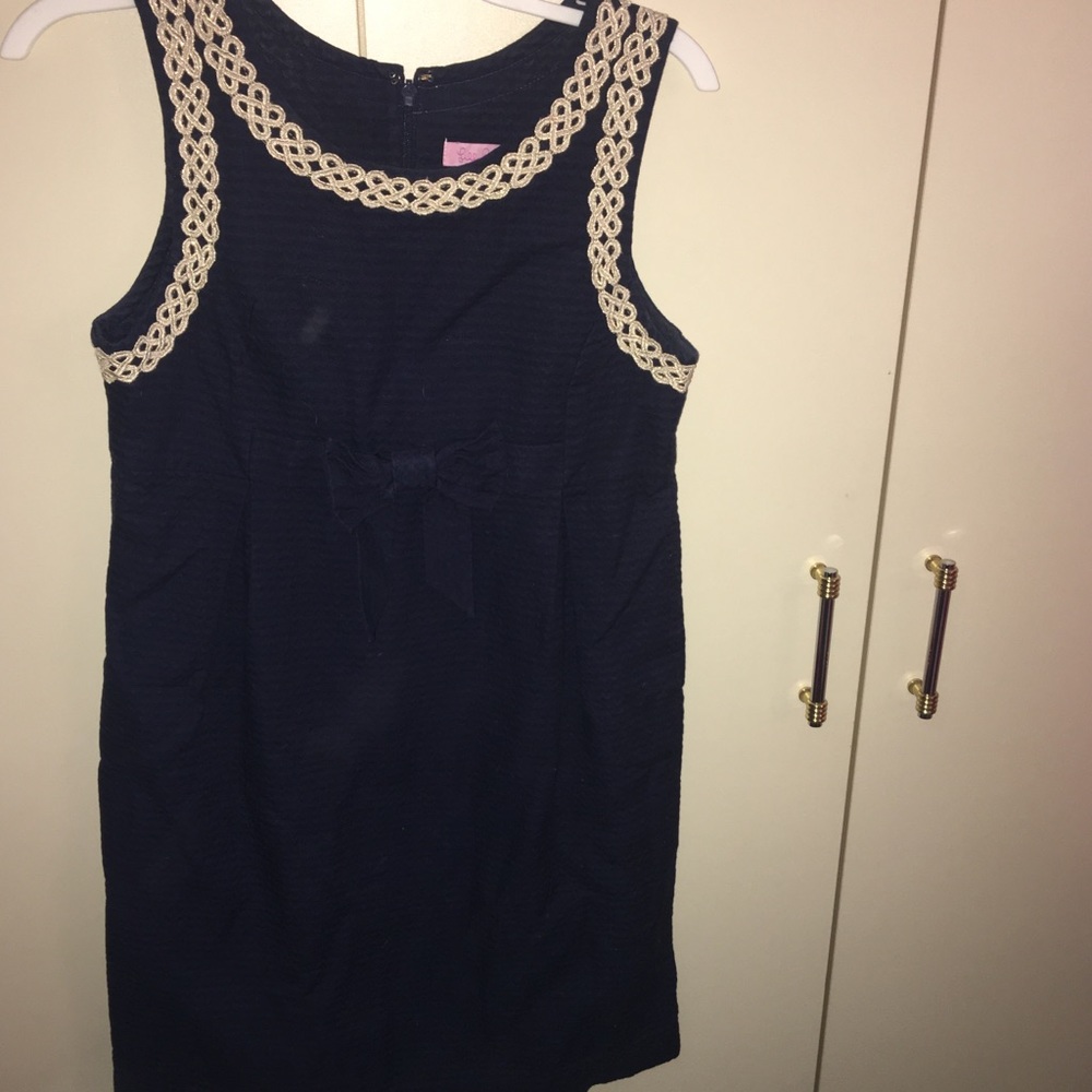 Lilly Pulitzer, Girls 14, Navy & Gold Dress